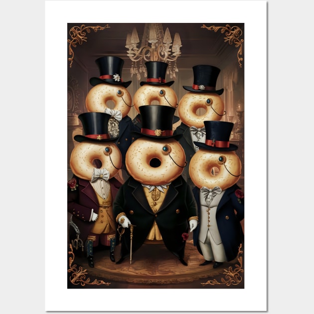 Cute tasty Victorian style doughnut Wall Art by Spaceboyishere